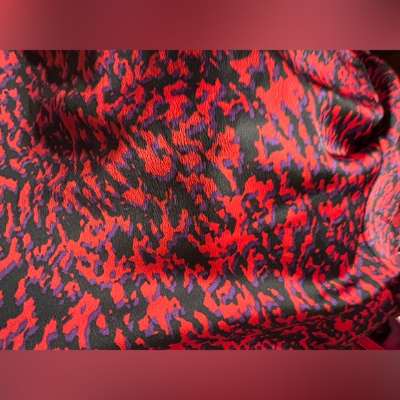 Express Red & Black Abstract Blouse - Picture 9 of 9